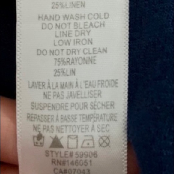 Royal blue linen dress - Picture 4 of 7